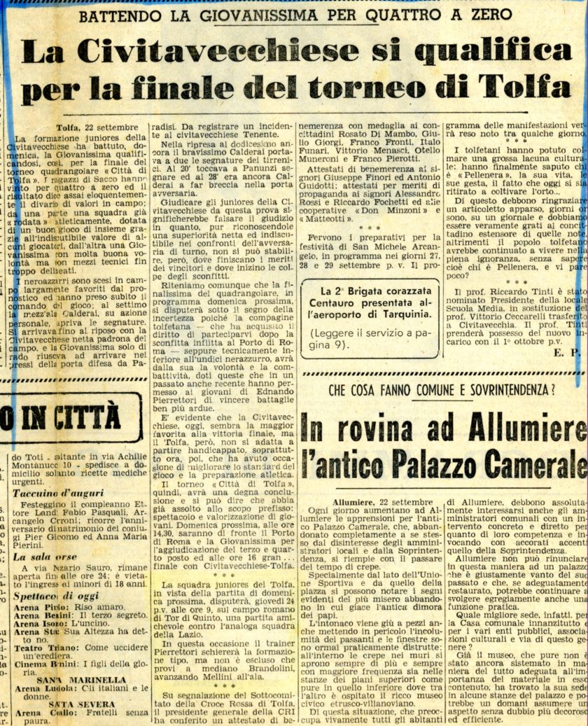 MESSAGGERO 23 settembre 1964